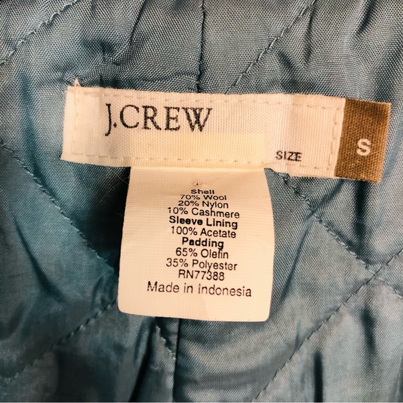 J CREW Wool Cashmere Slate Blue Double Breasted Pea Coat - Picture 10 of 10